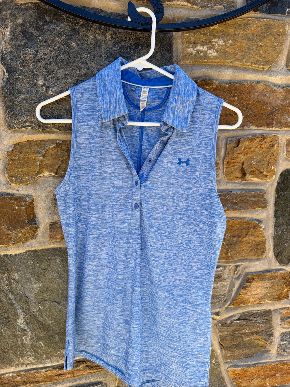 Under Armour Women's Sleeveless Polo - Heather Blue